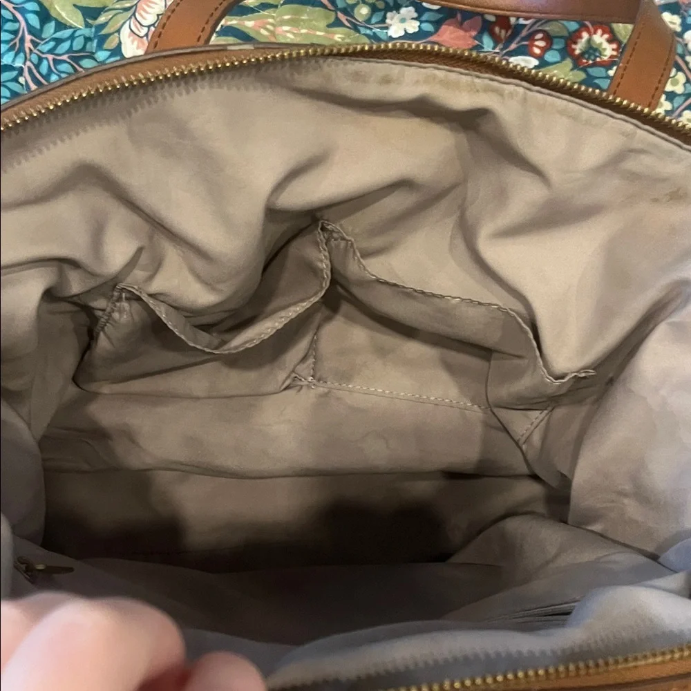 Fossil Rachel Colorful Leaf Pattern Tote Bag